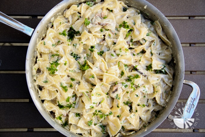 Farfalle Pasta with Mushroom Rosé Sauce - Ahead of Thyme