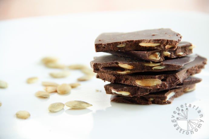 Amazing Dark Chocolate Sea Salt Pumpkin Seed Bark