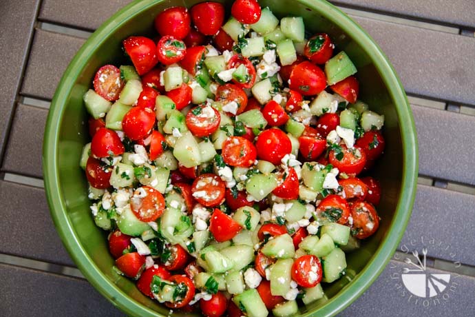 cucumber tomato mint salad-2