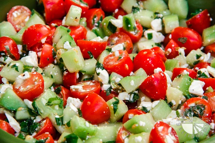 cucumber tomato mint salad-4