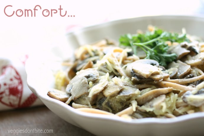 Cabbage Alfredo with Mushrooms