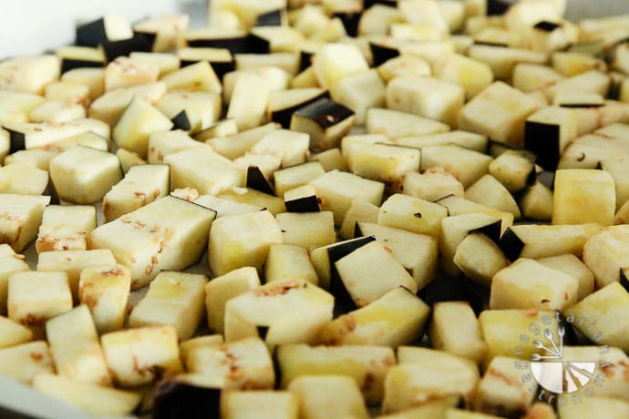 roasted eggplant caramelized onion pasta-1