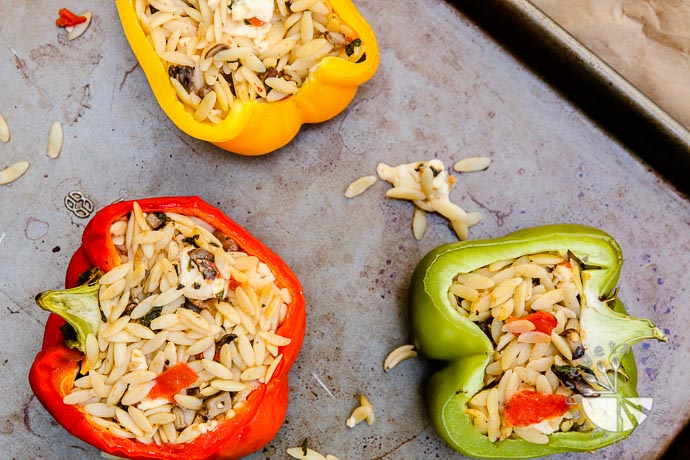 orzo feta stuffed bell peppers-5