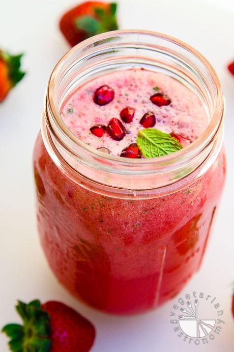 pomegranate strawberry mint lemonade-4