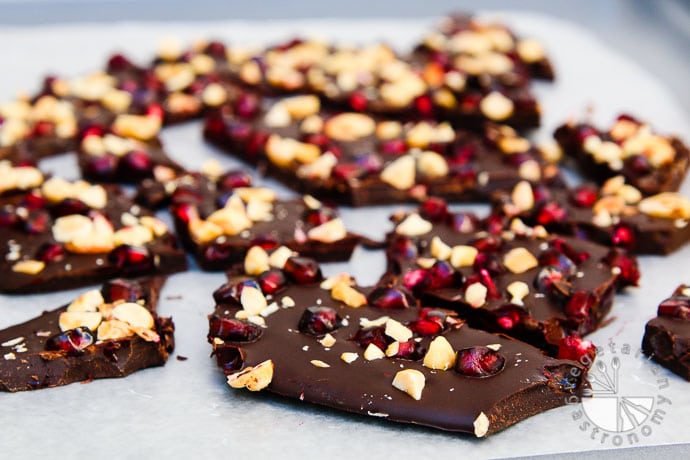 pomegranate peanut dark chocolate bark-6