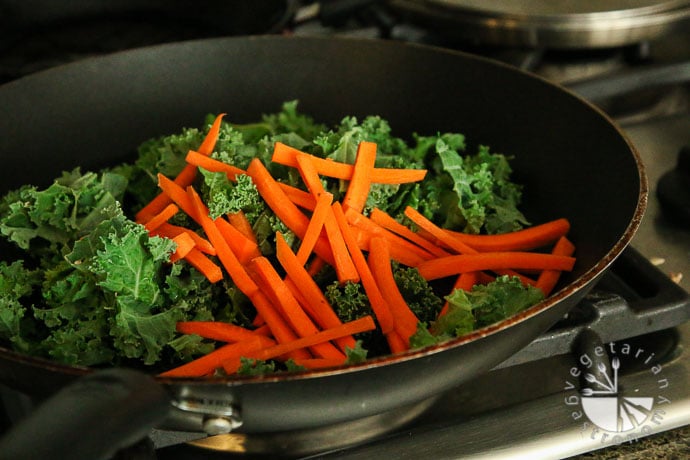 warm crispy baked tofu kale salad-1