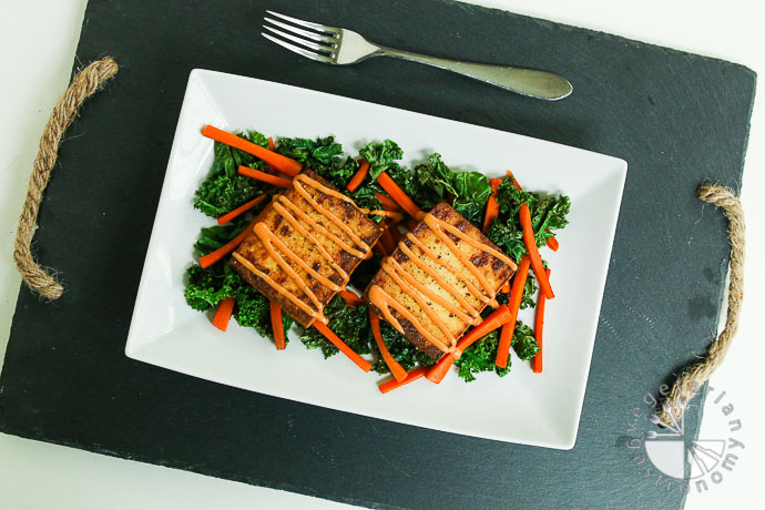 warm crispy baked tofu kale salad-2