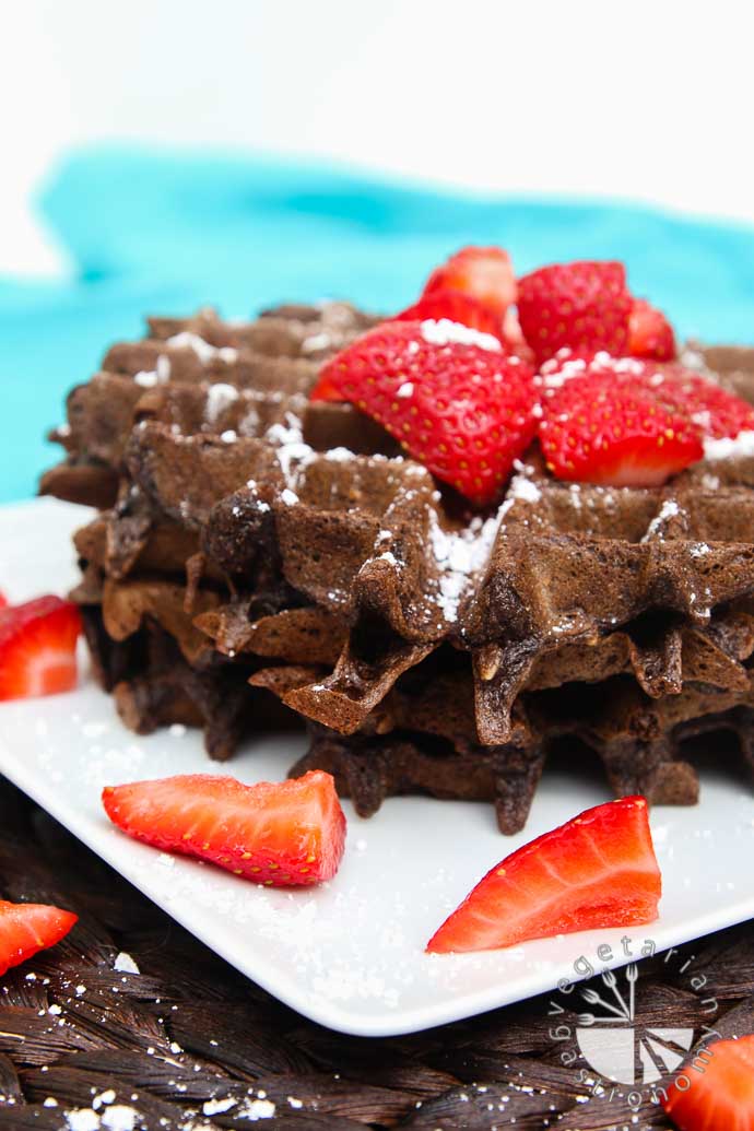 double chocolate chip oat waffles-1