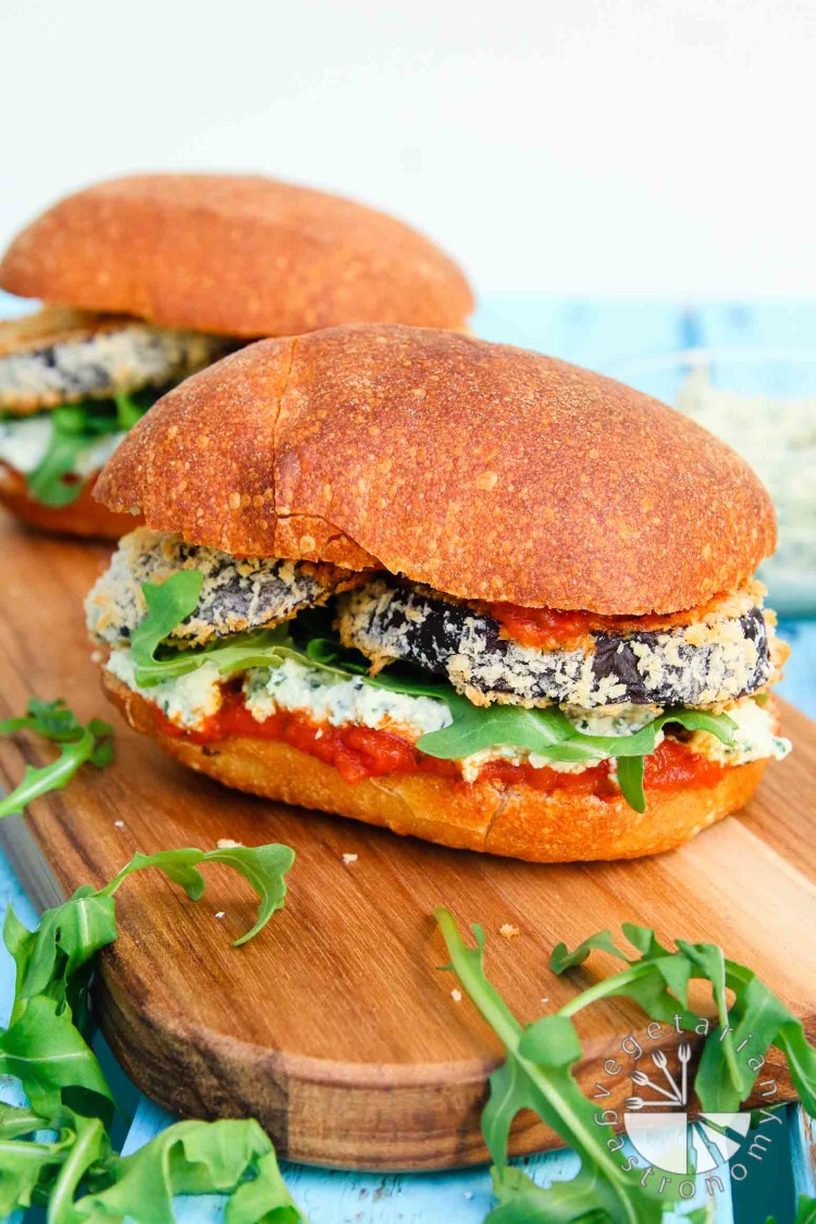 Crispy Eggplant Parmesan Sandwich-3