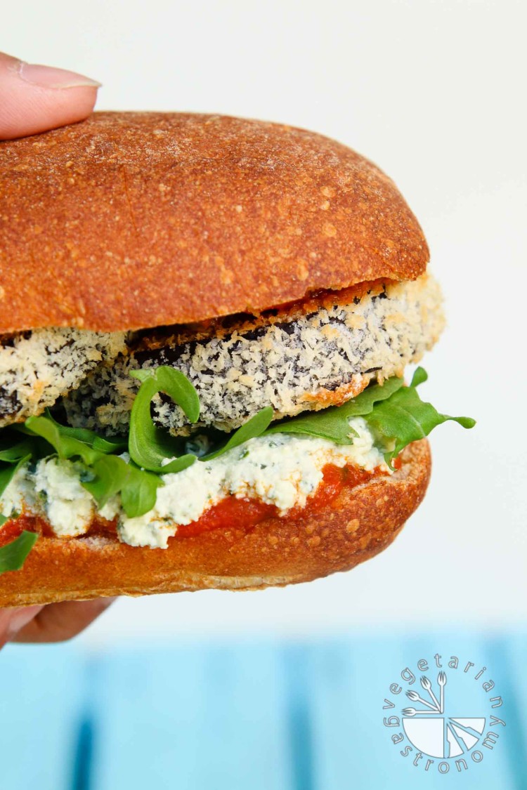 Crispy Eggplant Parmesan Sandwich-7