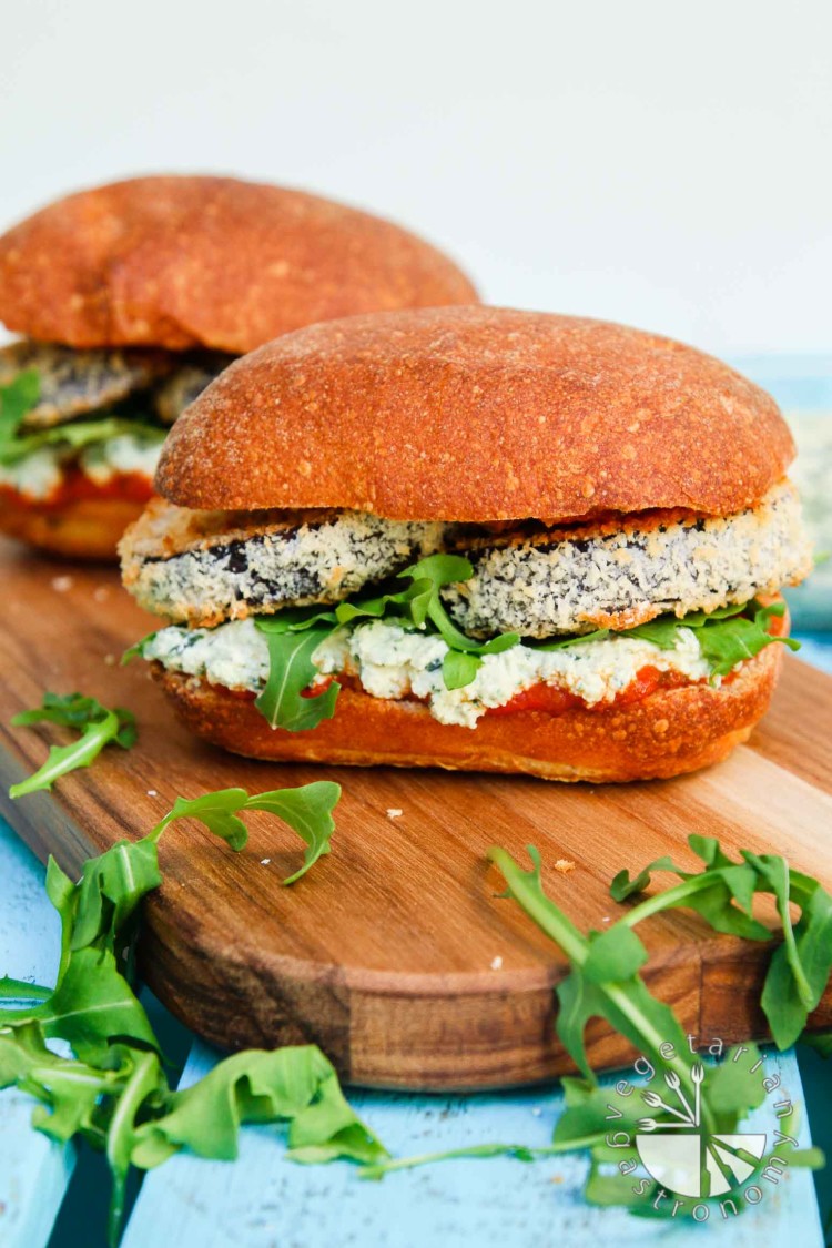 Crispy Eggplant Parmesan Sandwich-9