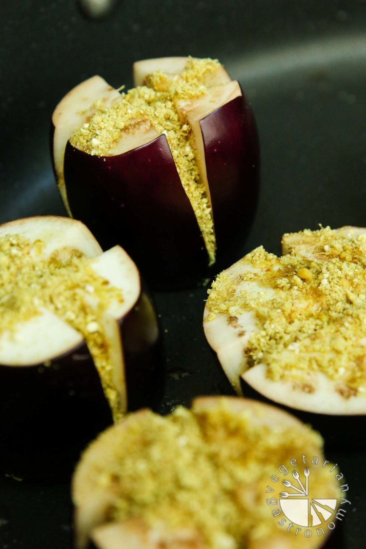 Indian Spice Stuffed Eggplants & Potatoes Vegetarian Gastronomy