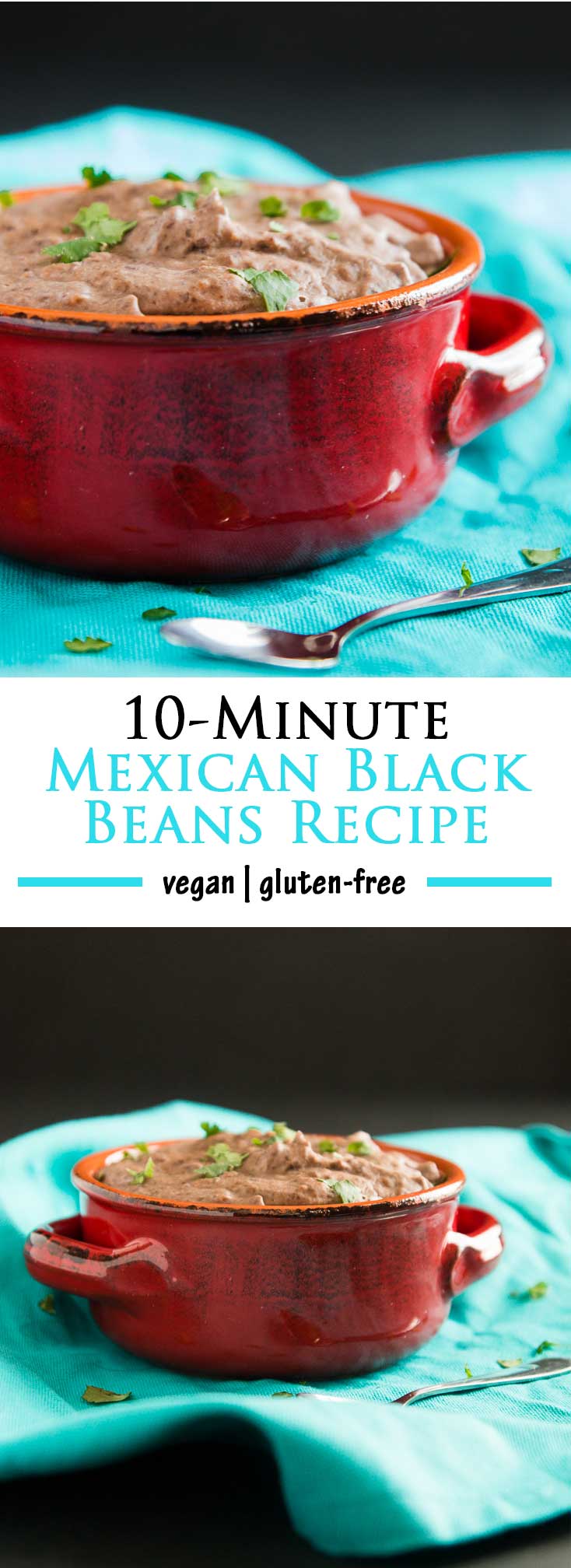 Take your go-to meal up a notch by making these healthy vegan 10-Minute Mexican Black Beans Recipe! No extra time, ALL the extra flavor and deliciousness! #vegan #glutenfree | vegetariangastronomy.com
