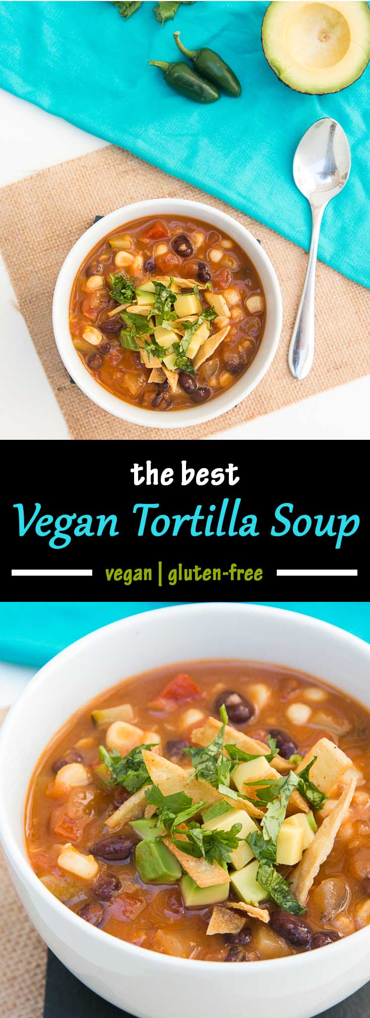 Vegan Tortilla Soup #vegan #glutenfree | www.VegetarianGastronomy.com