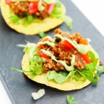 mini walnut sun-dried tomato crumble tostadas-4