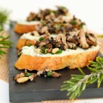 Mushroom Crostini Garlic Basil Cheese Spread-2