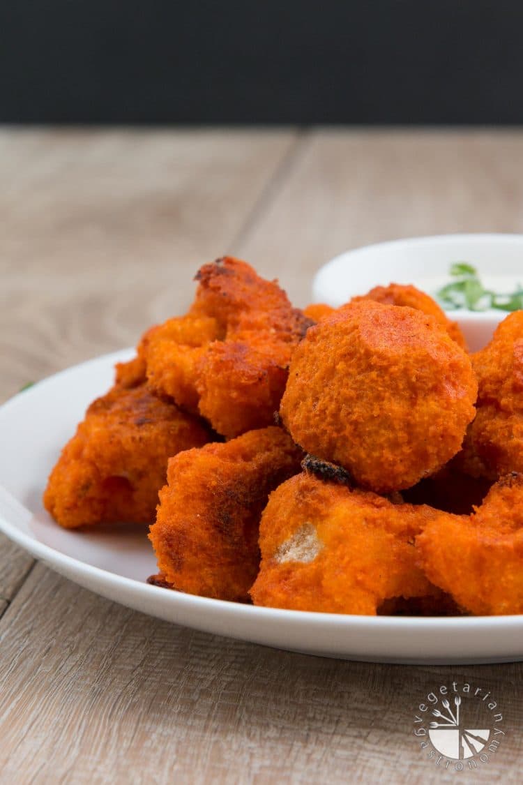 Buffalo Cauliflower Bites With Vegan Cucumber Ranch Vegetarian Gastronomy