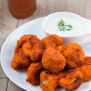 Buffalo Cauliflower Bites With Vegan Cucumber Ranch - Vegetarian Gastronomy