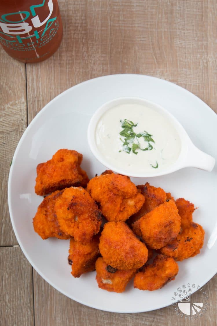 Buffalo Cauliflower Bites With Vegan Cucumber Ranch Vegetarian Gastronomy