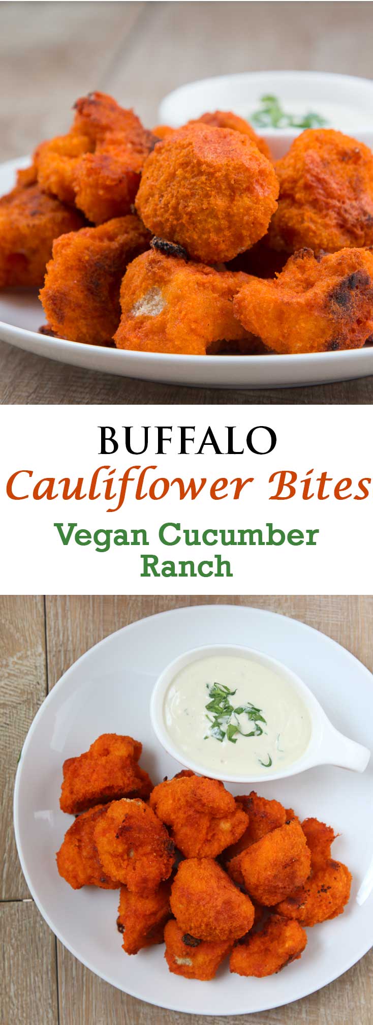 Buffalo Cauliflower Bites with Vegan Cucumber Ranch #vegan #review | www.vegetariangastronomy.com