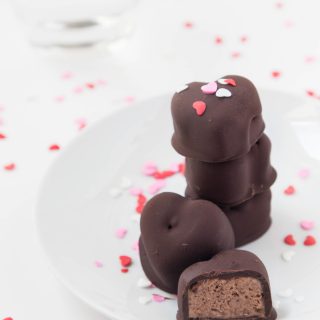 Chocolate Covered Banana-Chocolate Ice Cream Bites #vegan #glutenfree #heart #healthy | www.Vegetariangastronomy.com