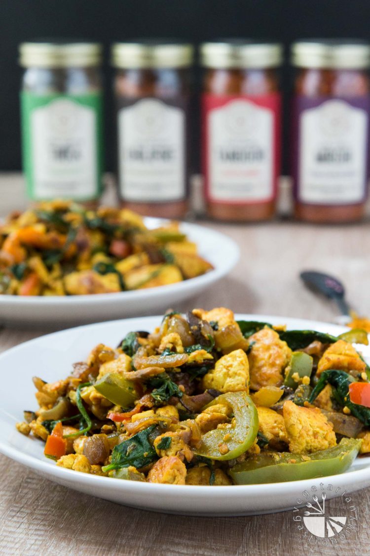 Easy Curried Tofu Scramble Recipe #vegan #glutenfree | www.VegetarianGastronomy.com