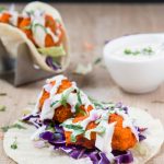 Vegan Buffalo Cauliflower Tacos with Cucumber Ranch #vegan #glutenfree | www.VegetarianGastronomy.com