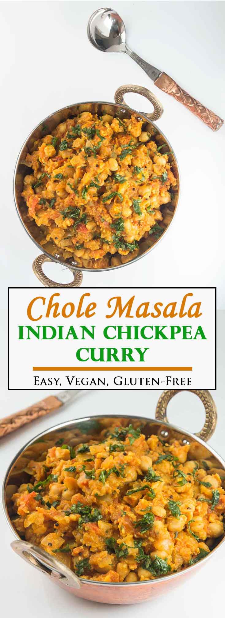 Chole Masala Recipe (Indian Chickpea Curry) #vegan #glutenfree | Vegetarian Gastronomy | www.VegetarianGastronomy.com