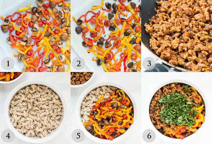 A step-by-step guide of how to make vegan pasta salad. 