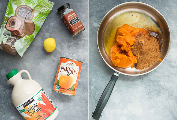 Steps on how to make the easy vegan pumpkin butter recipe.