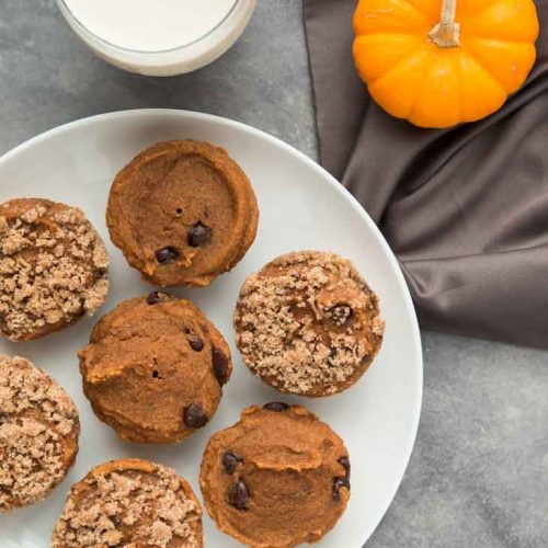 Baked Pumpkin Spice Chocolate Chip Donuts - 