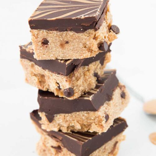 No-Bake Salted Caramel Chocolate Chip Cookie Bars (Vegan) - Vegetarian ...