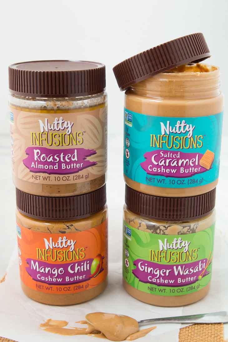 Nutty Infusion flavors, showcasing the salted caramel flavor to be used in salted caramel bars.