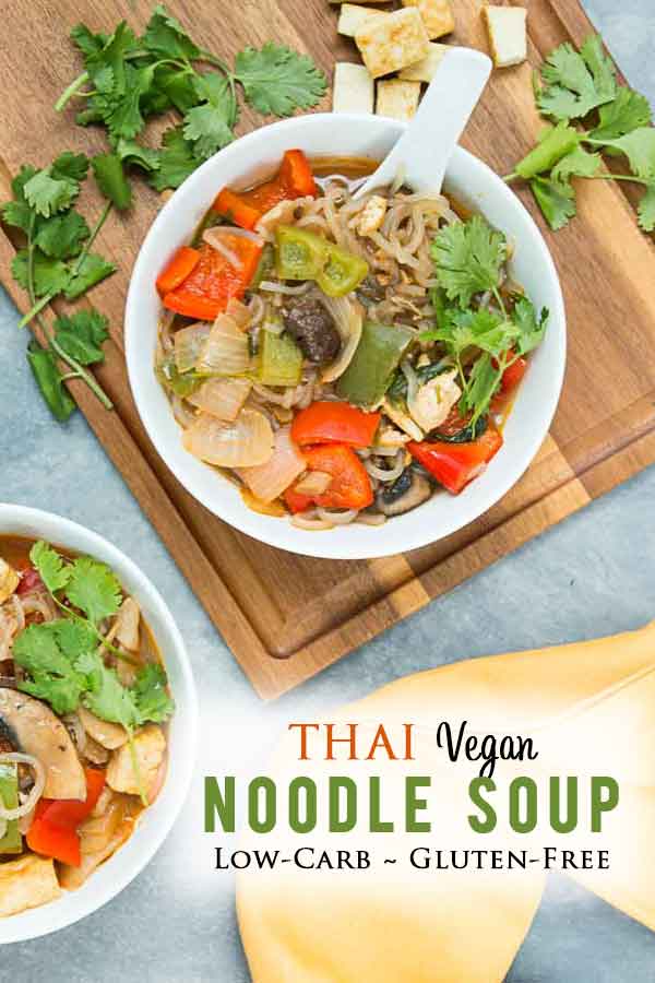 Thai Vegan Noodle Soup (low-carb) - Vegetarian Gastronomy