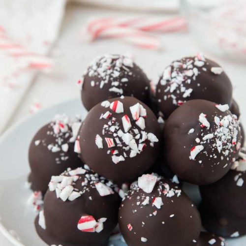 Vegan Gluten-Free Peppermint Brownie Truffles - Vegetarian Gastronomy